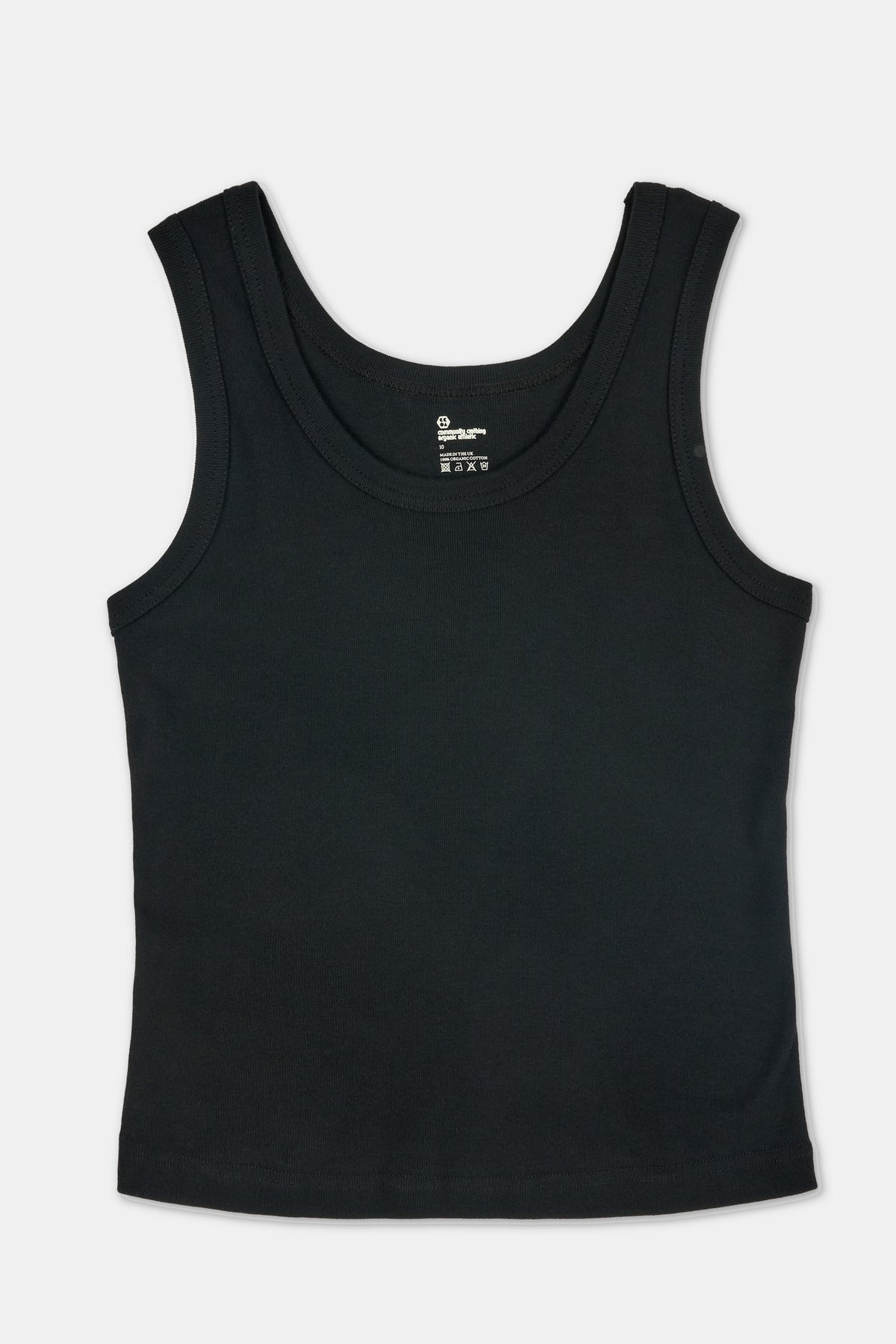 Womens Plastic Free Ribbed Vest - Black