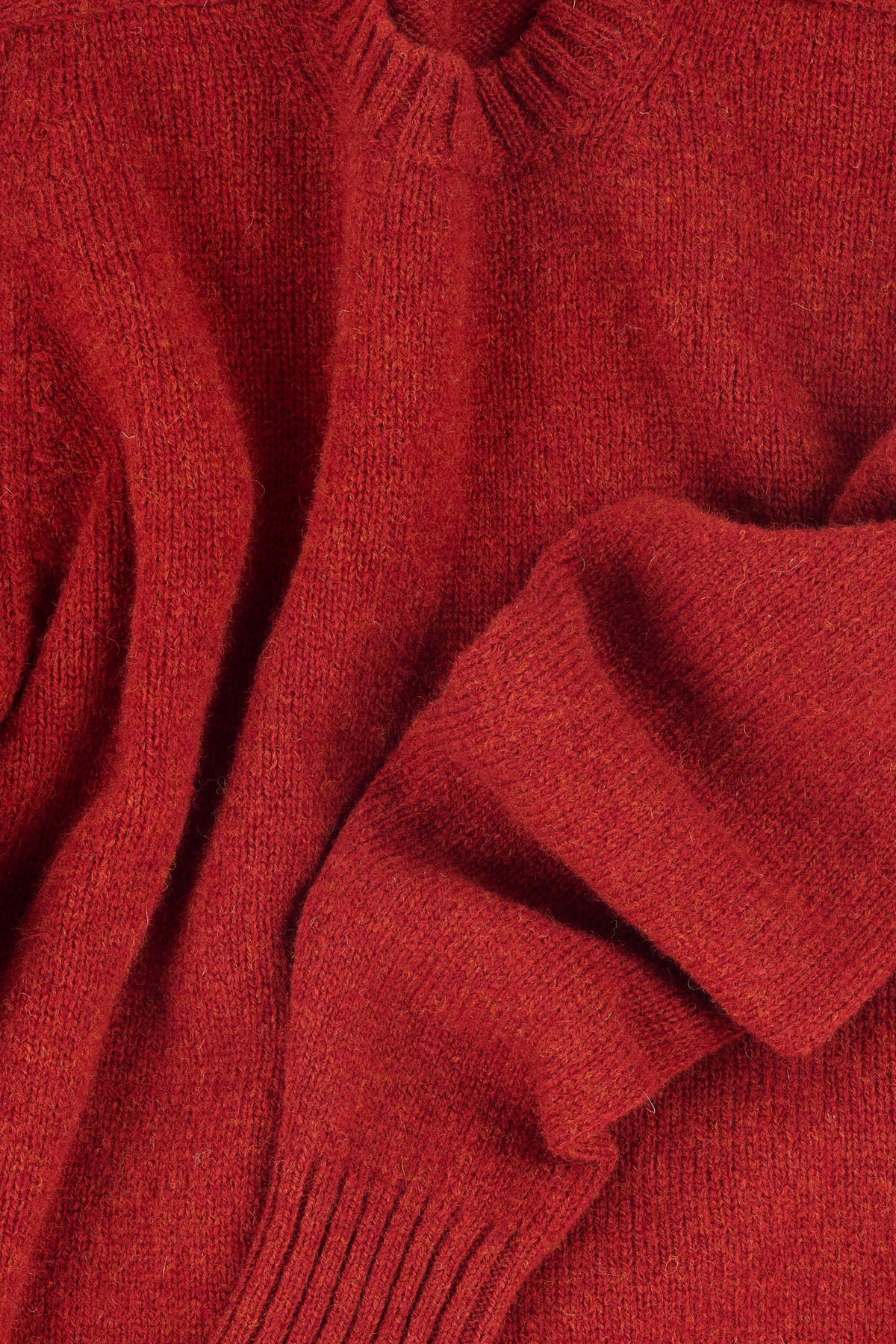 Men's Shetland Jumper - Dark Red