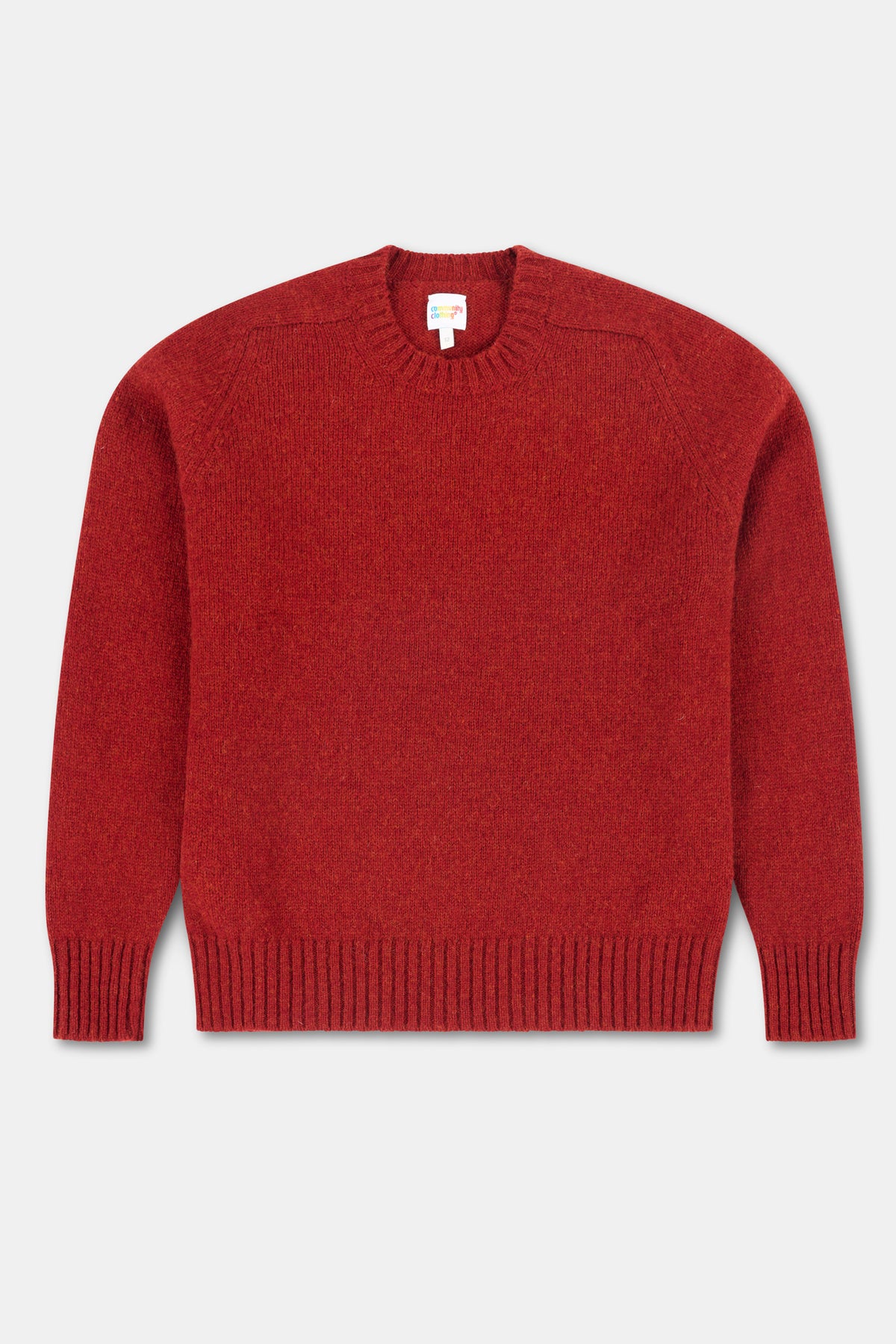 Men's Shetland Jumper - Dark Red