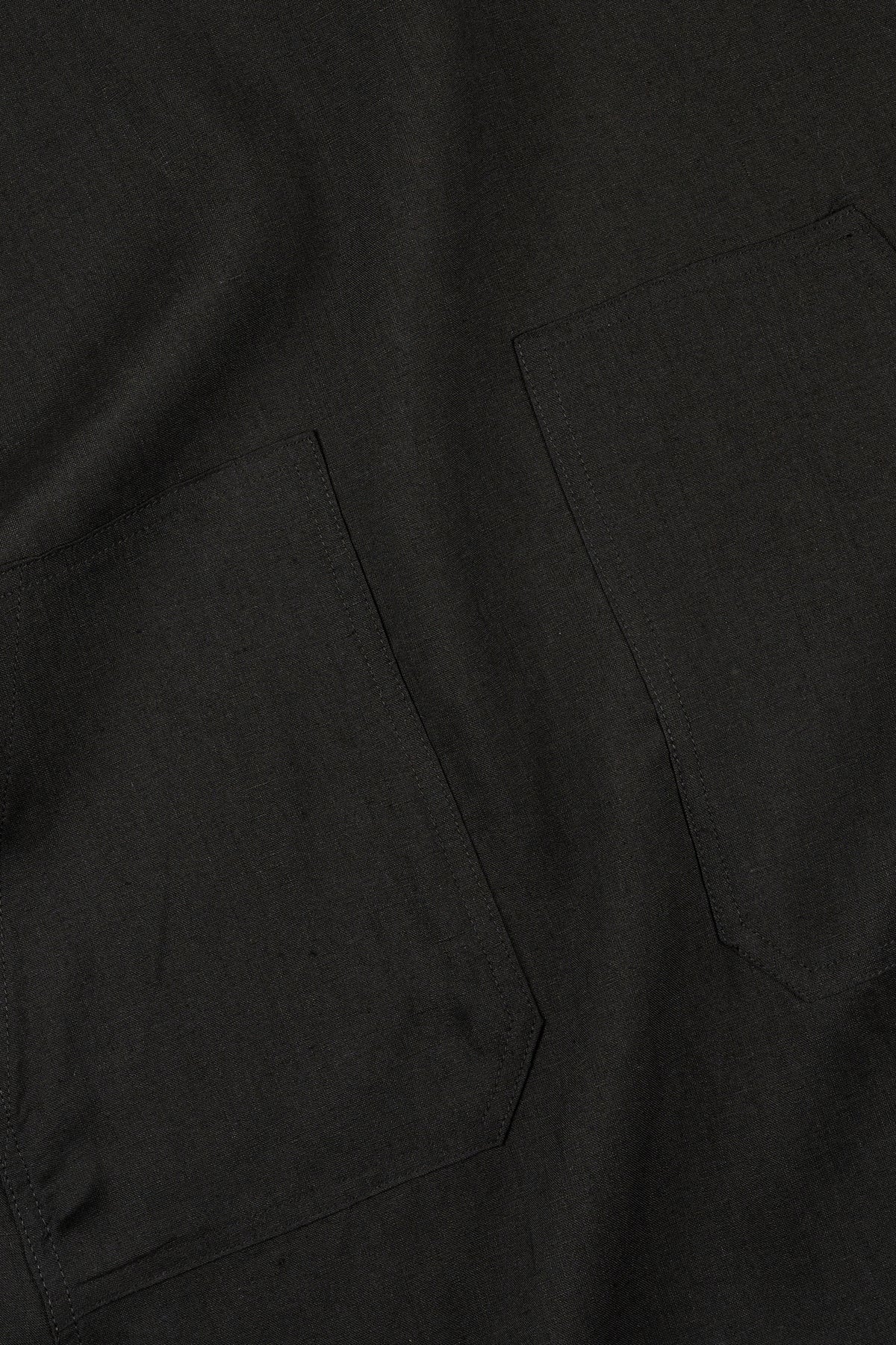 Close-up of black fabric with pockets.