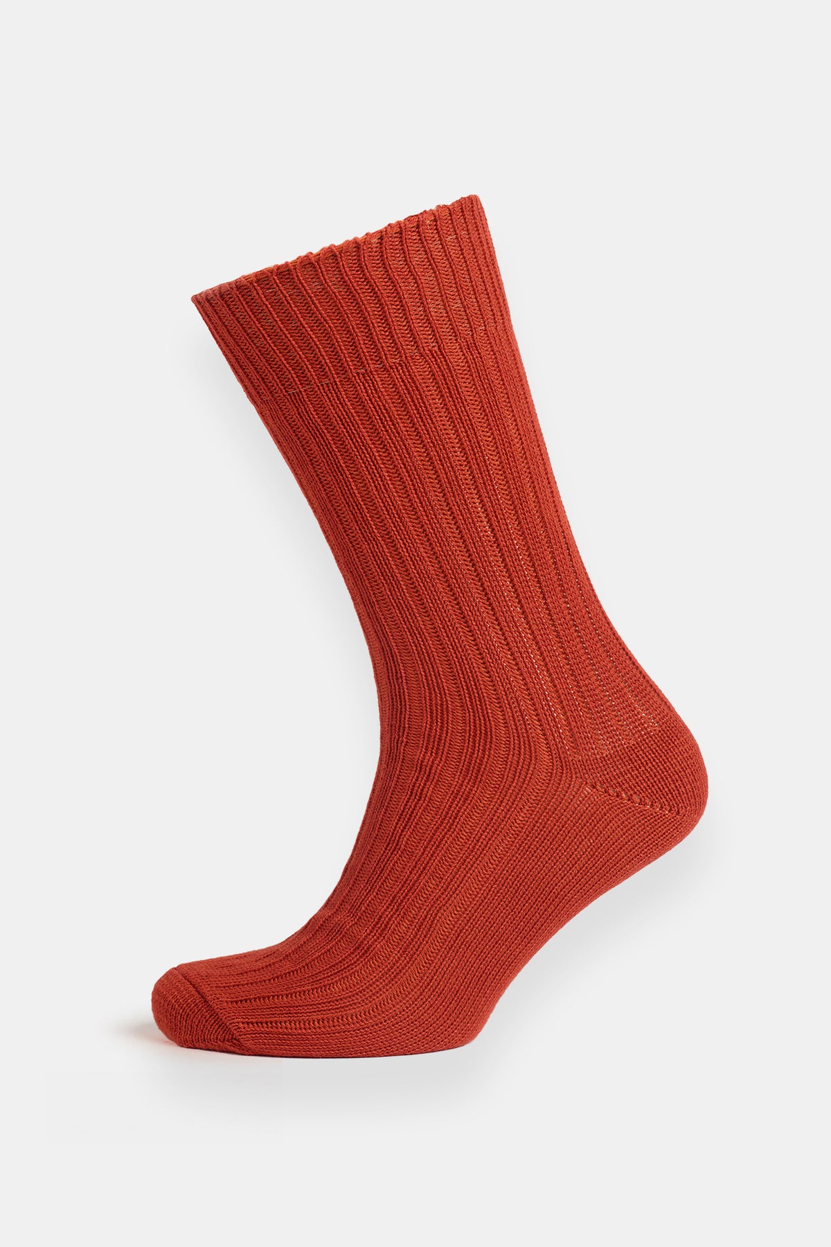 Premium Cotton Sock Rib - Chestnut