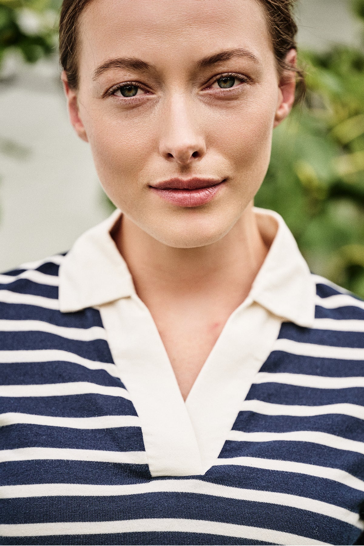 WOMENS BRETON GYM TOP - NAVY/ECRU