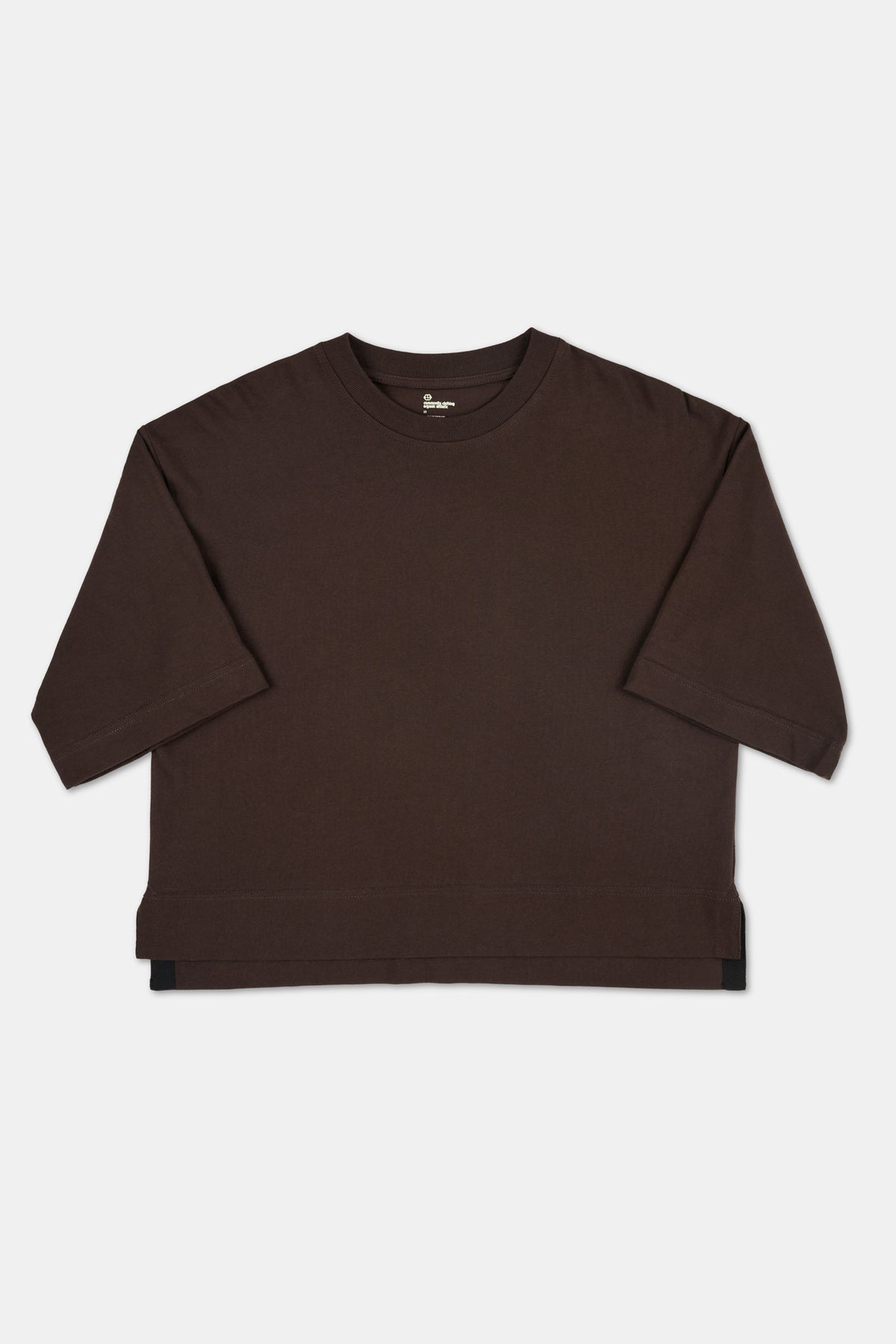 Plastic Free Boxy T Shirt - Chocolate