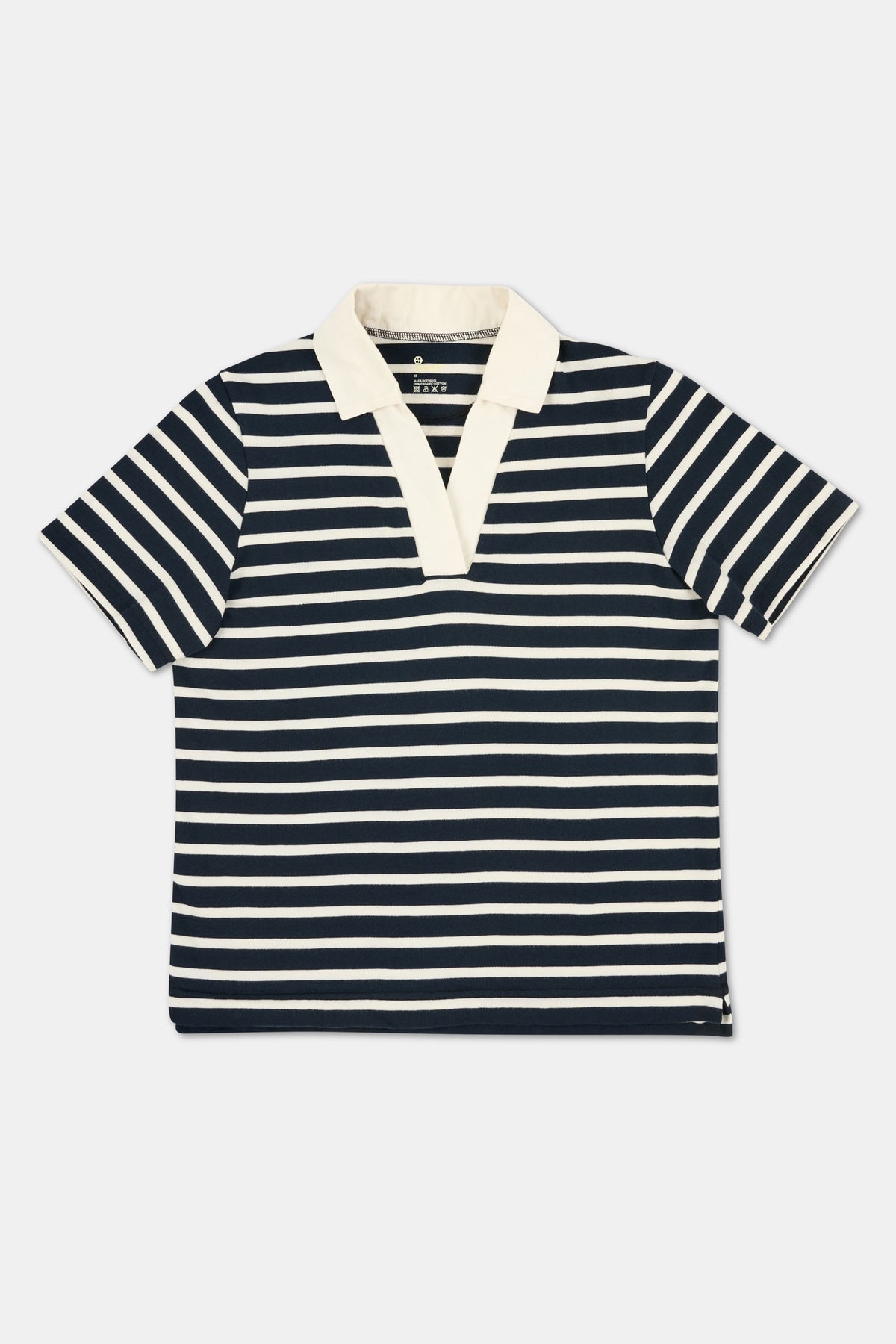 WOMENS BRETON GYM TOP - NAVY/ECRU