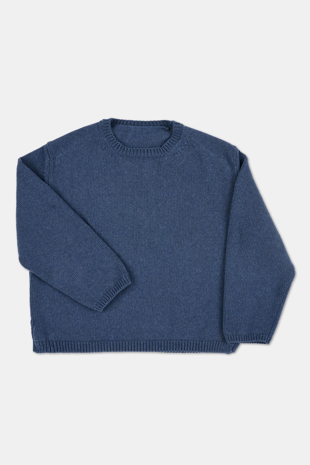 WOMENS COTTON CREW NECK - DENIM MARL